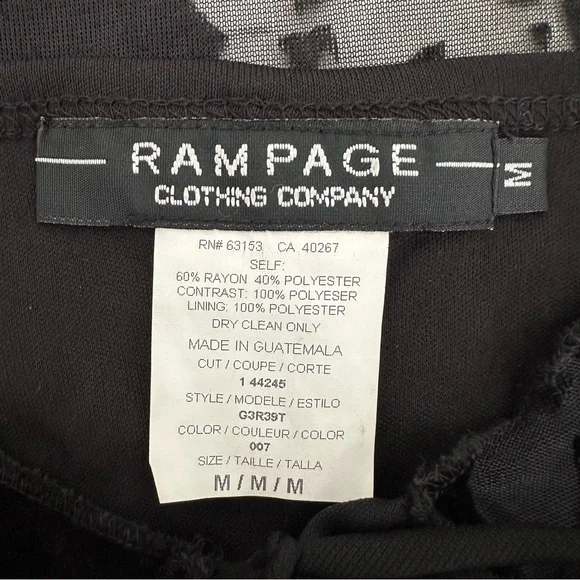 Rampage Vintage Y2K Black Burnout Velvet Dress W/ Original Tags Medium - Picture 12 of 13